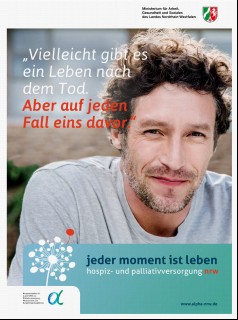 Vorschaubild 1: Plakat "Vielleicht gibt es ein Leben nach dem Tod"