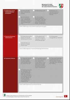 Vorschaubild 3: Checkliste Gefährdungsfaktoren - Praxishilfe Gefährdungsbeurteilung