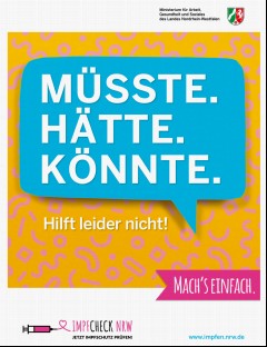Vorschaubild Vorschaubild 1: Plakat: Müsste. Hätte. Könnte.Hilfe leider nicht!