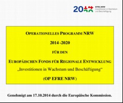 Vorschaubild Vorschaubild 1: Operationelles Programm EFRE.NRW 2014 - 2020