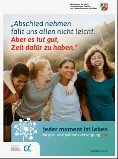 Vorschaubild Vorschaubild 1: Plakat "Abschied nehmen fällt uns allen nicht leicht"