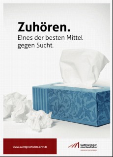Vorschaubild Vorschaubild 1: Zuhören. Eins der besten Mittel gegen Sucht.