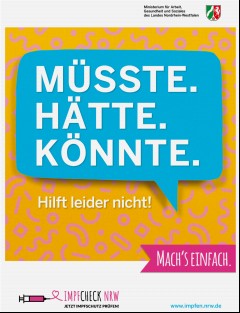Vorschaubild Vorschaubild 1: Plakat:  Müsste. Hätte. Könnte.Hilft leider nicht!