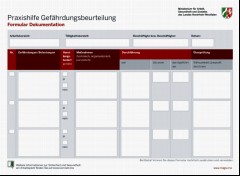 Vorschaubild Vorschaubild 1: Dokumentation der Gefährdungsbeurteilung - Praxishilfe Gefährdungsbeurteilung